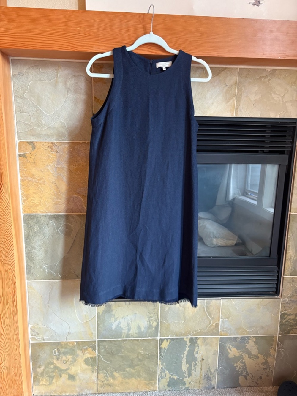 Classic Navy Sleeveless Shift Dress
